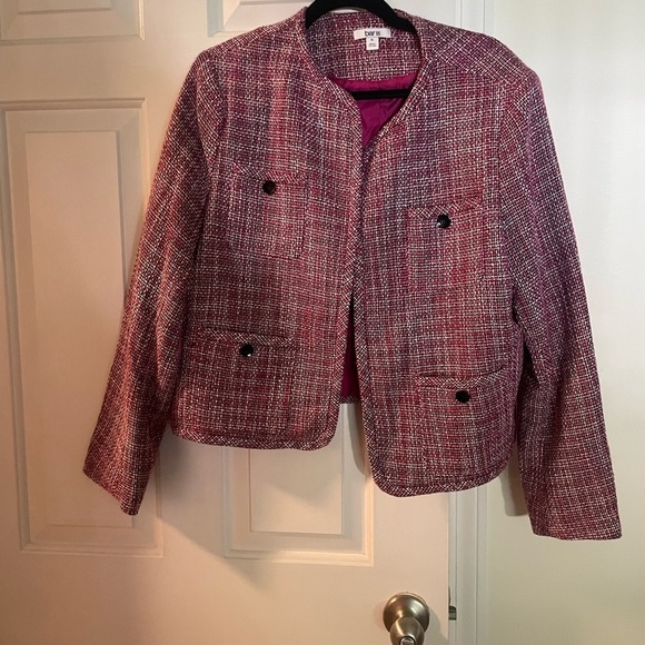 Bar III Jackets & Blazers - Pink Tweed Jacket